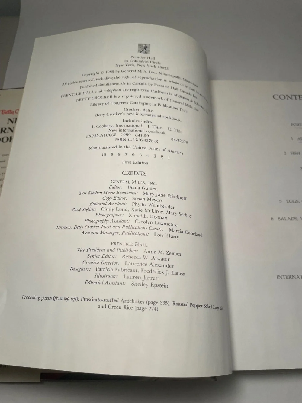 Betty Crocker New International Cookbook Vintage 1989 Hardcover First Edition